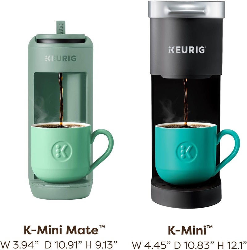 Keurig صانع القهوة K-Mini Mate للحصة الواحدة – عرض 4 بوصات فائق الصغر، مناسب للأكواب السفر، هدية مثالية للمساحات الصغيرة، لون غلamping الأخضر - Image 4